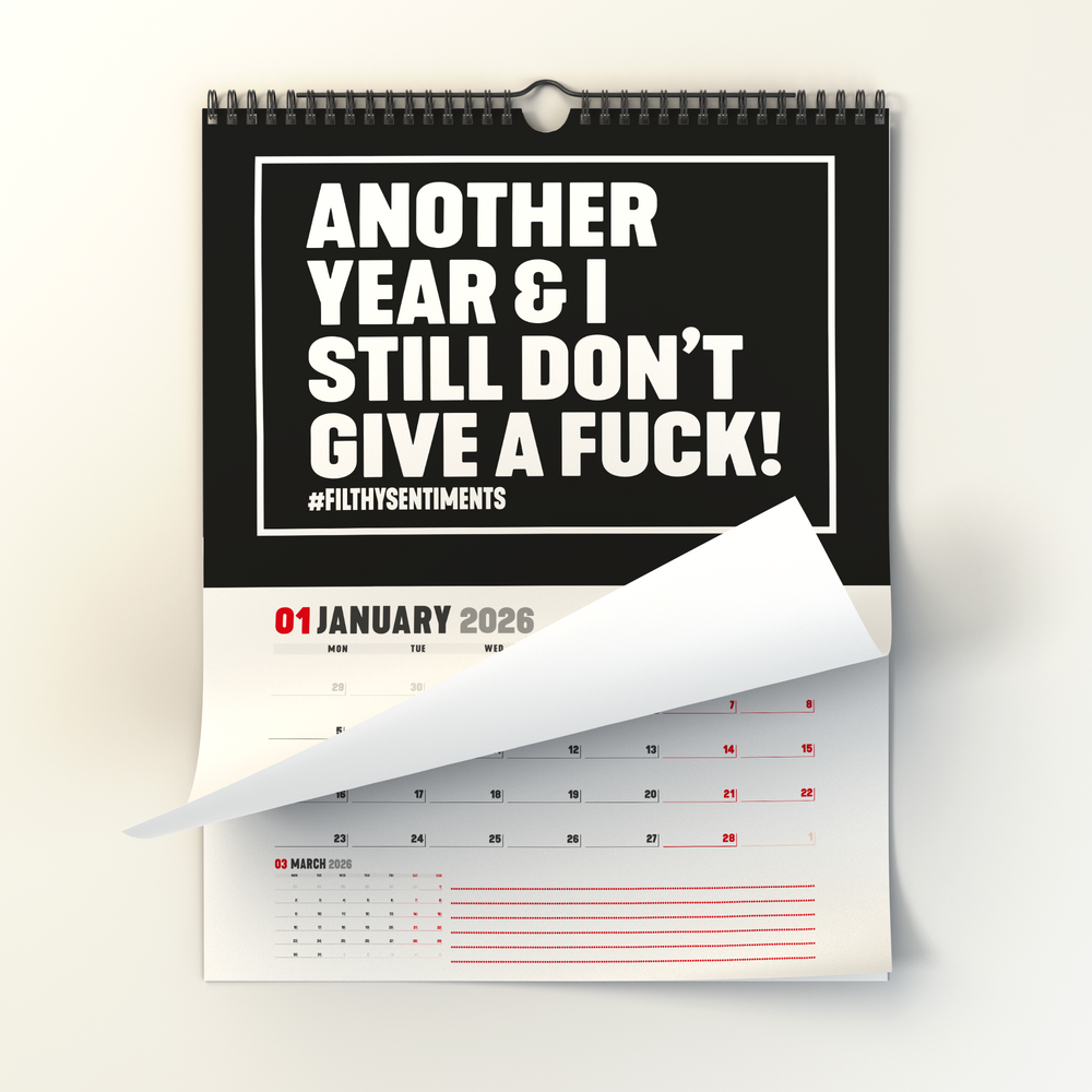 2026 Black Filthy Sentiments Wall Calendar #2 image